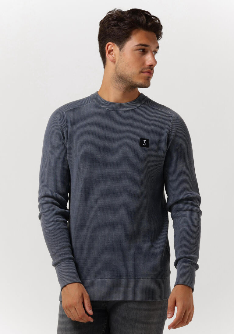 BUTCHER OF BLUE grijze butcher of blue trui larsen crew knit
