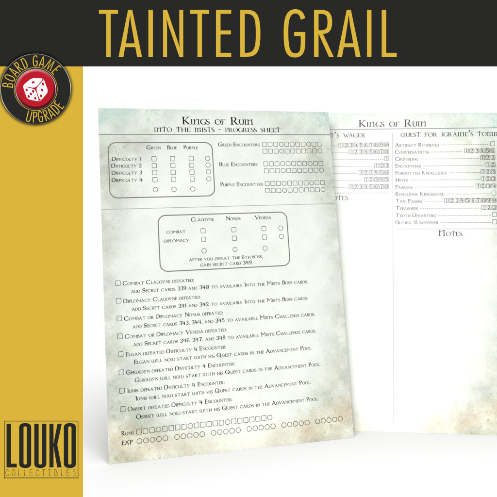 Journaux de campagne réinscriptibles pour Tainted Grail : Kings of Ruin