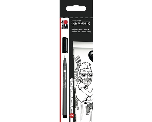 Marabu Fineliner Graphix set van 4