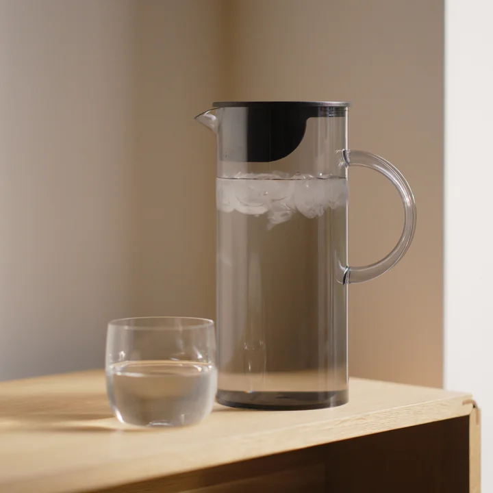 Stelton - EM77 Kanne mit Deckel, blau