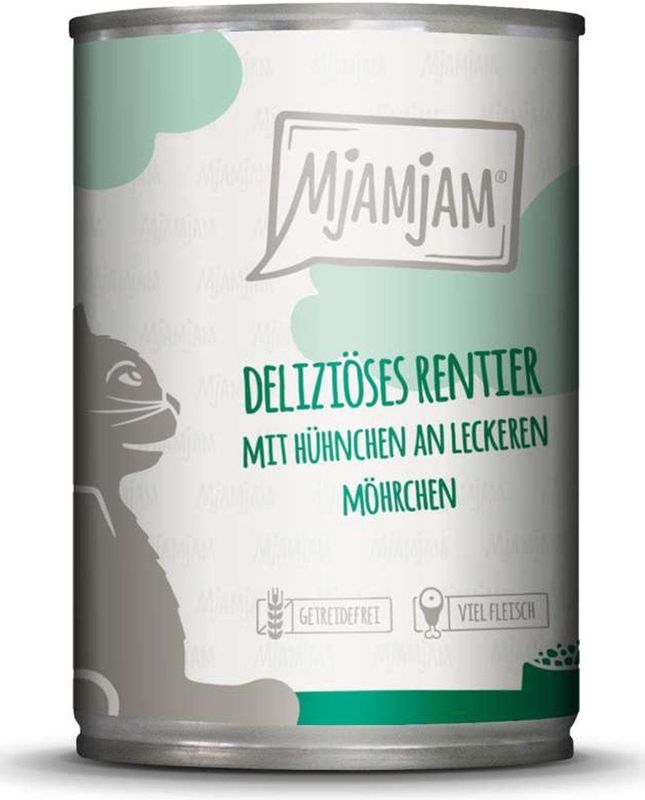 Mjamjam - Rendier, Kip en Wortelen - Natvoer - 400 g