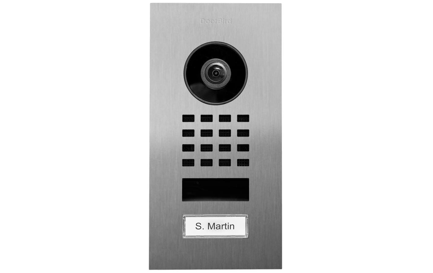 IP Türstation D1101V Unterputz<br>IP-Videotürsprechanlage aus Edelstahl mit 1 Ruftaste