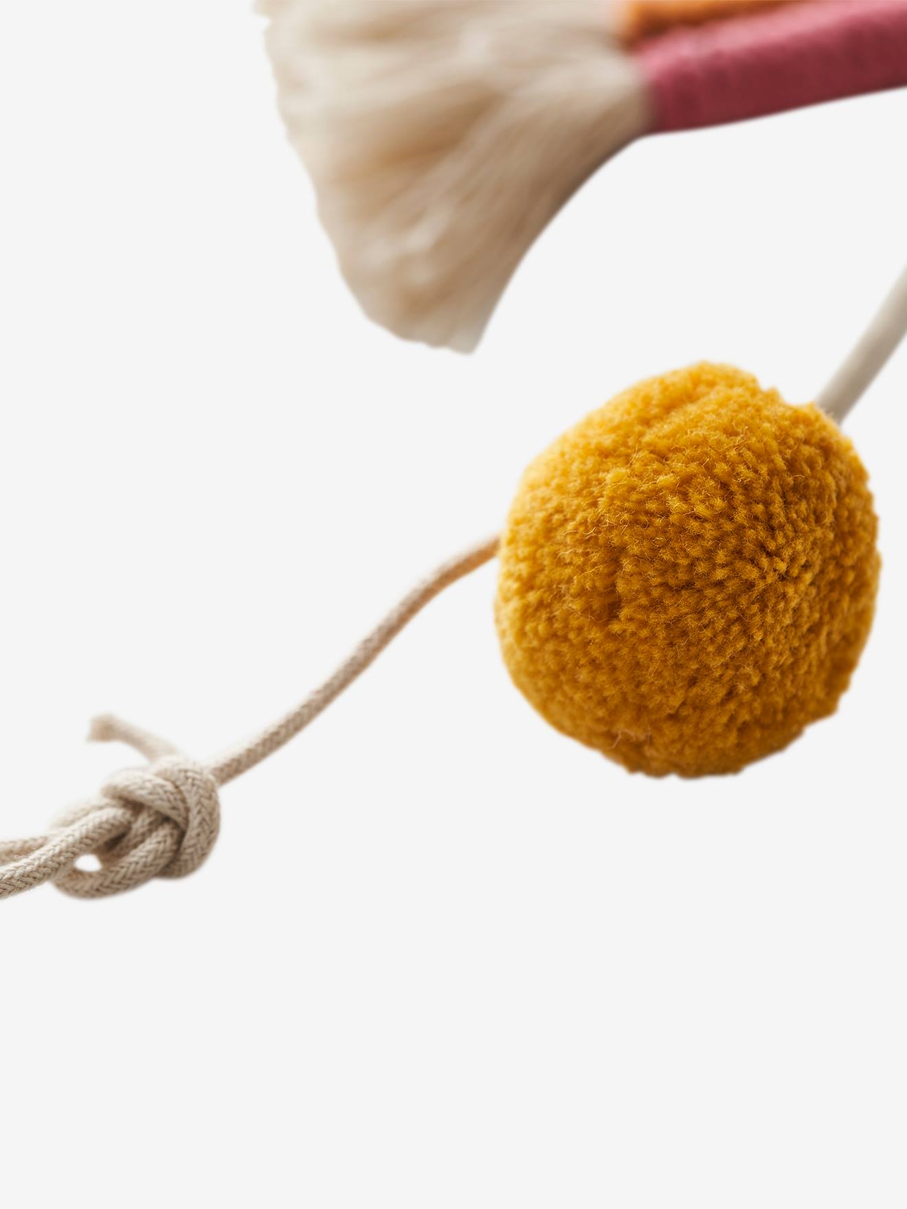 Guirlanda de pompons e arco-íris bicolor amarelo médio/multicolorido