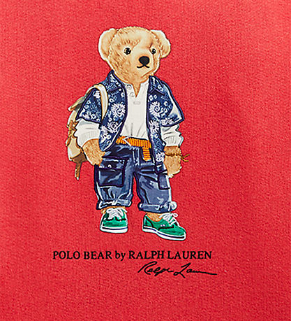 Polo Ralph Lauren Sweatshirt - Sa - Rød m. Bamse