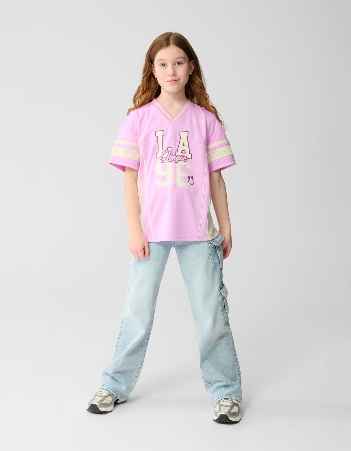 Cargo Wide Leg Fit Jeans Bleached