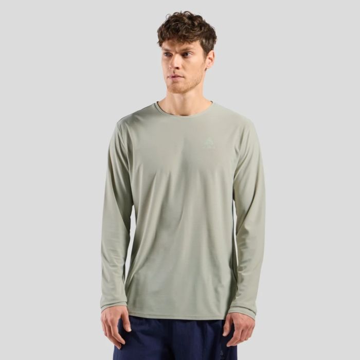 Odlo Herre Trøjer Crew Neck Zeroweight LS Tee Grå