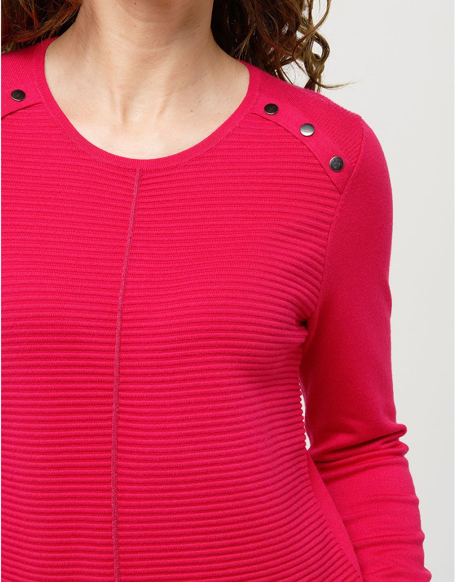 Pull rose rayures