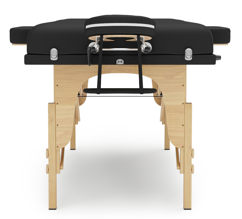 Massageliege 4-Zonen schwarz