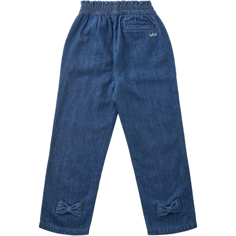 Køb Copenhagen Colors x Luksusbaby Dark Indigo Blue Washed Organic Chinos M. Sløjfe Regular Fit