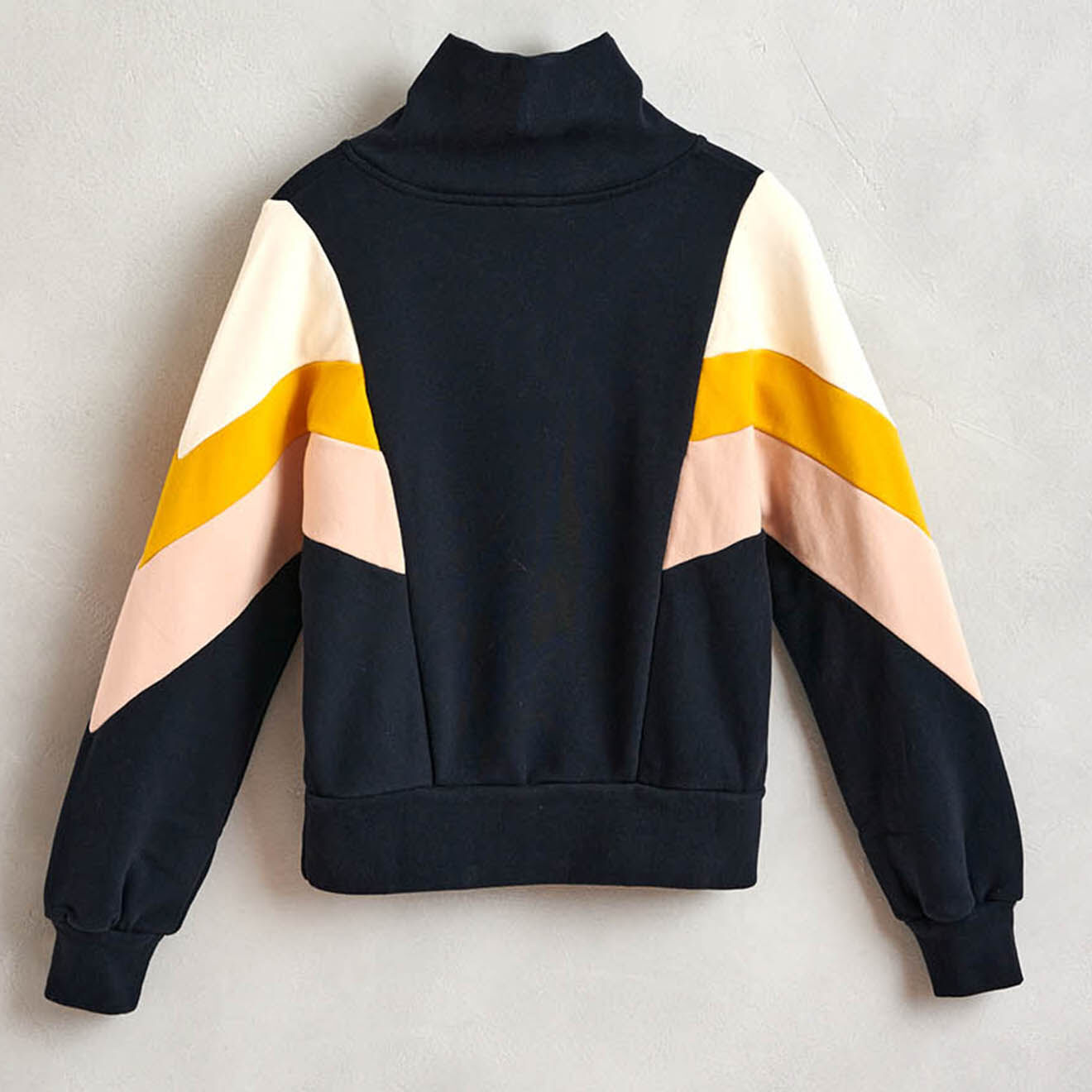 Bellerose Sweat Fanchon en Coton col zippé bleu marine