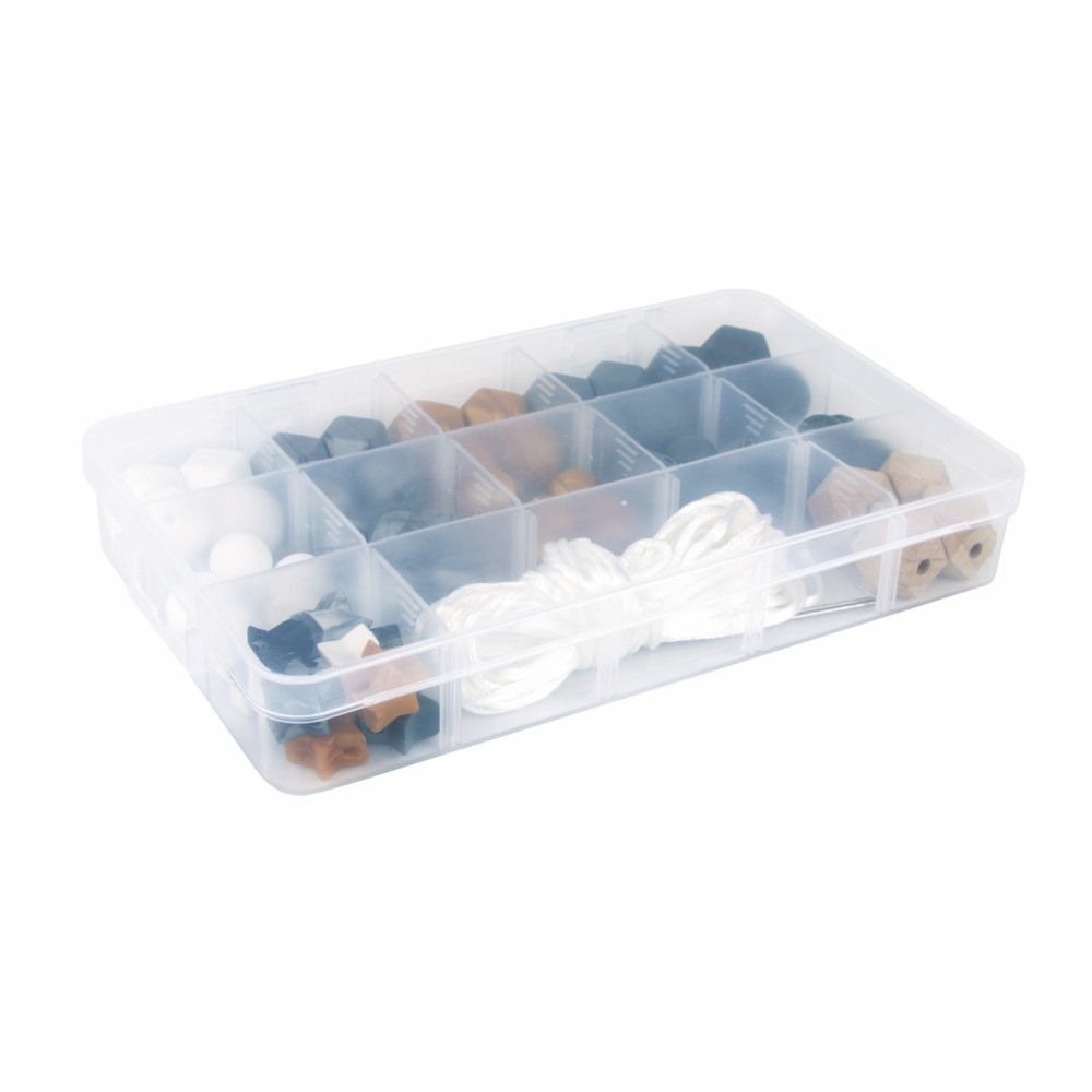 Coffret de perles en silicone - doré et argenté