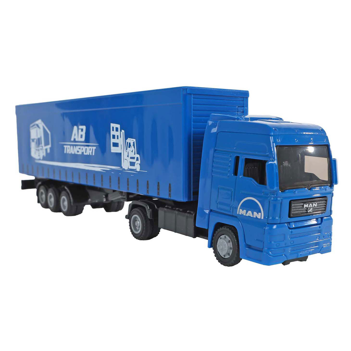 Kids Globe Man Vrachtwagen met Oplegger, 30cm