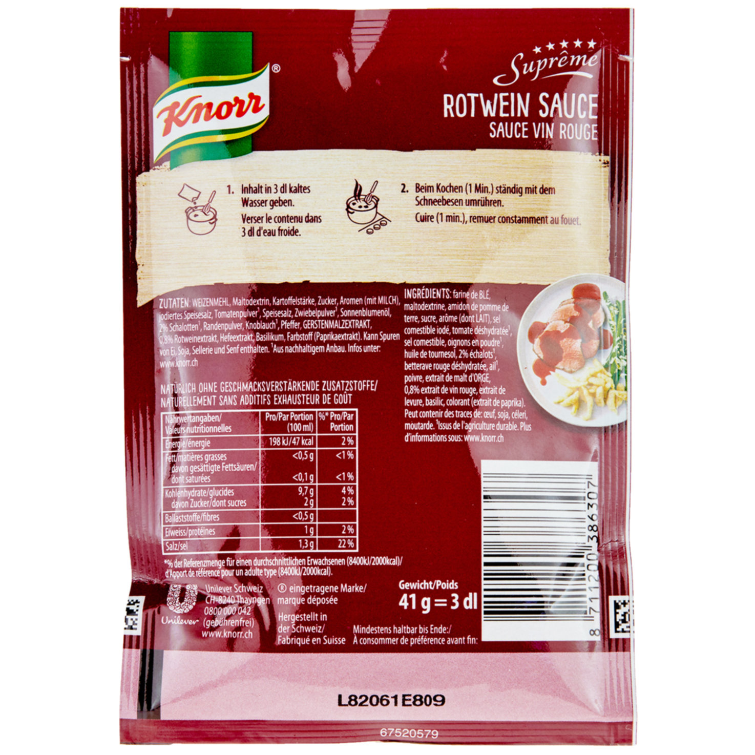 Knorr Sauce Rotwein