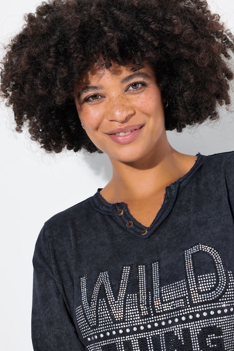 T-Shirt, Comfort Fit, Wild Thing Print, Langarm