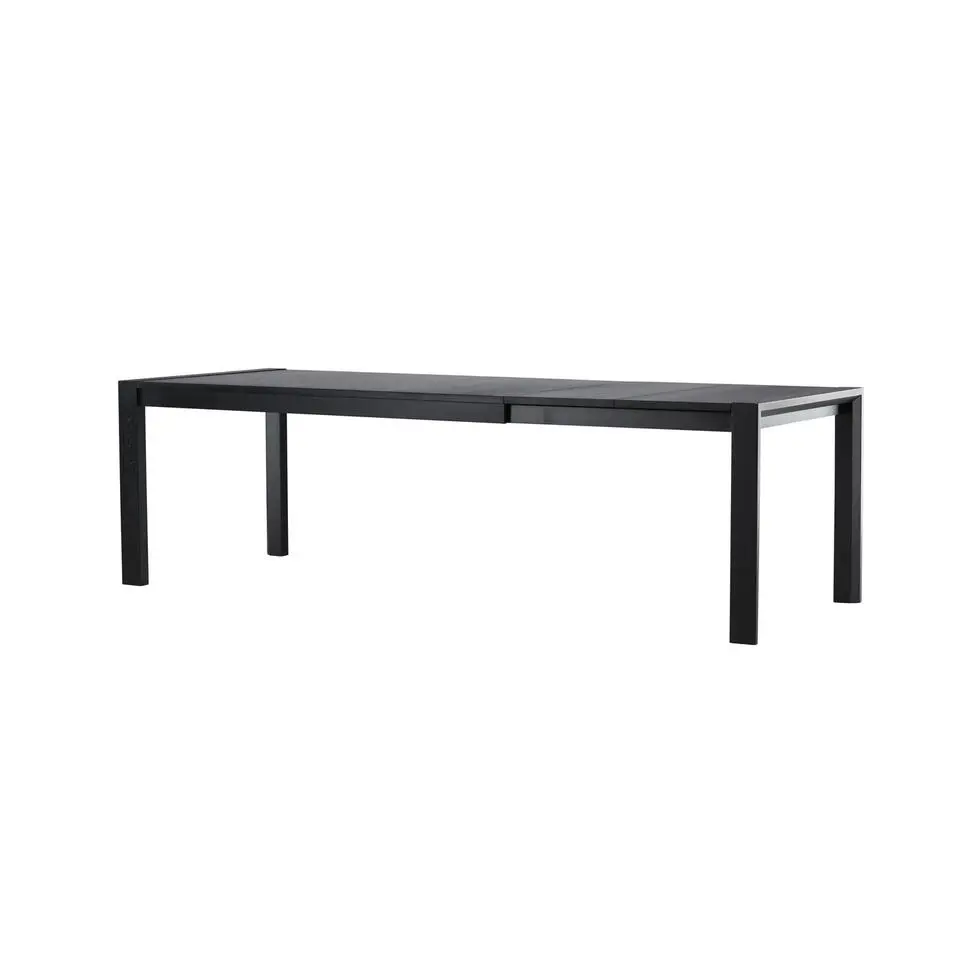 Eettafel Uitschuifbaar - Zwart Eikenhout - 170x95x75cm - Slider