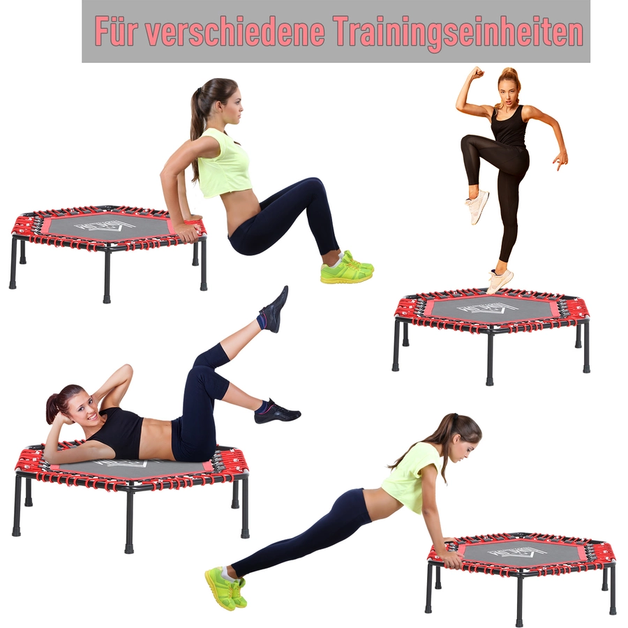 HOMCOM Fitness-Trampolin für Yoga rot