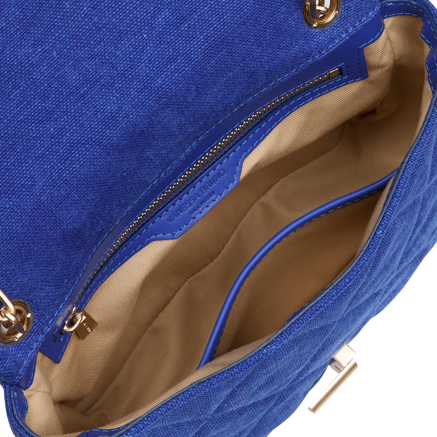 GRAND MOON - Sac bandoulière en lin | Bleu