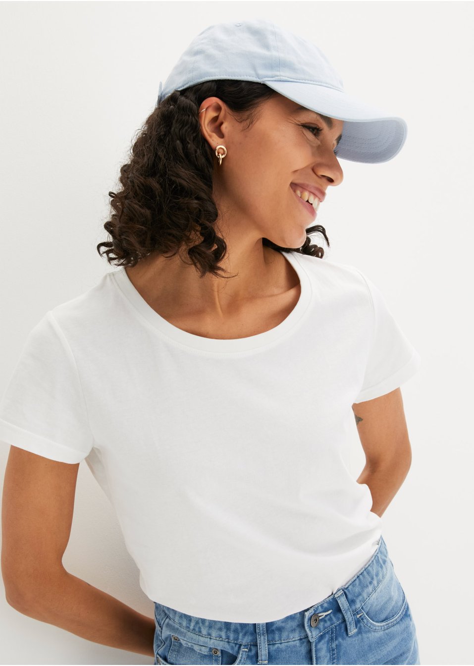 Lot de 5 T-shirts col rond, manches courtes