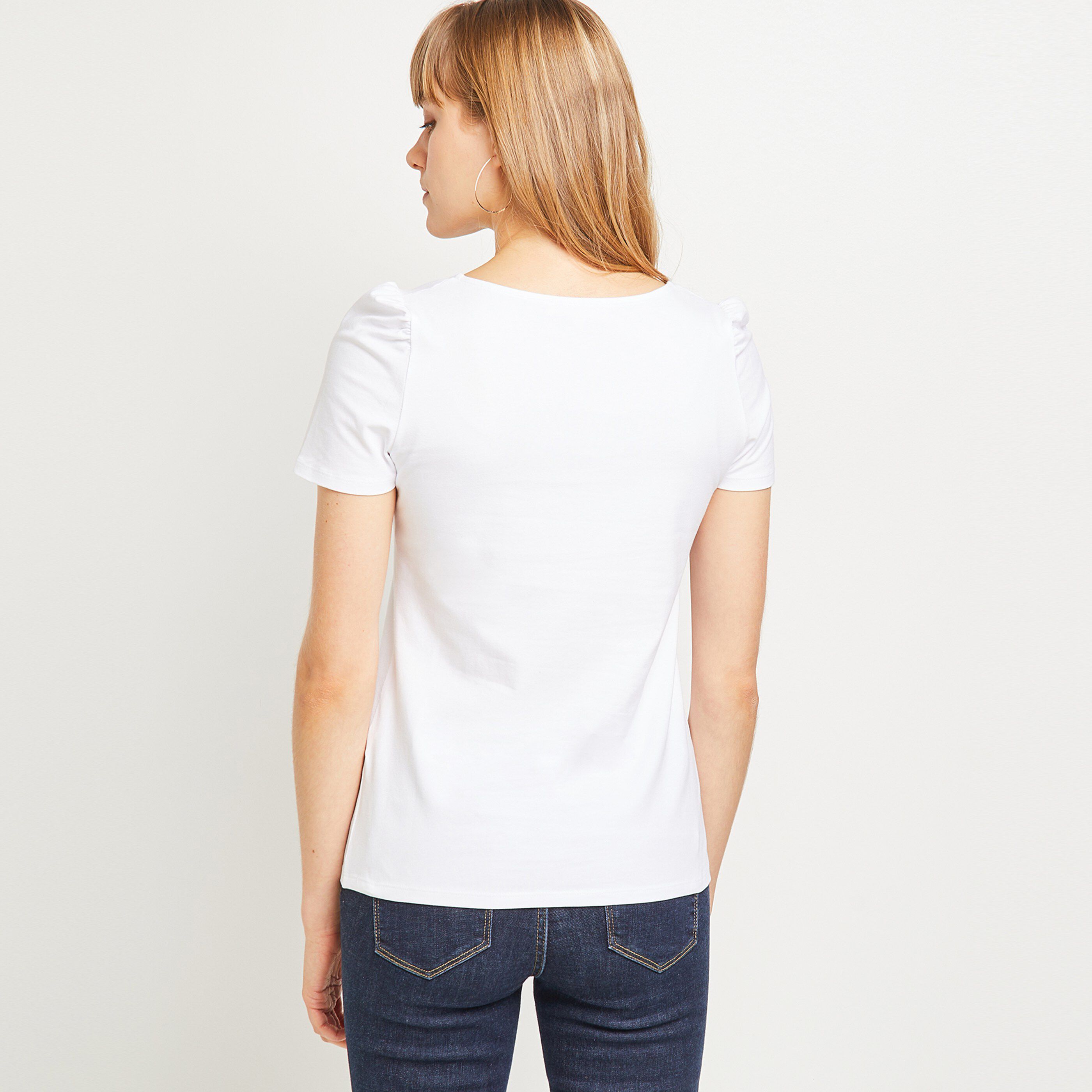 Tshirt basic femme - BLANC