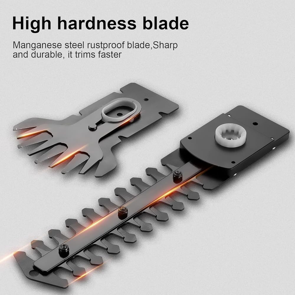 DEWINNER Coupe Bordure sans Fil 7.2V, 2 en 1 Cisailles à Gazon, Légère Tondeuse à Gazon, Batterie 1500mAh, Manche Long Télescopique Détachable, pour Couper Gazon/Buisson/Haie : Jardin