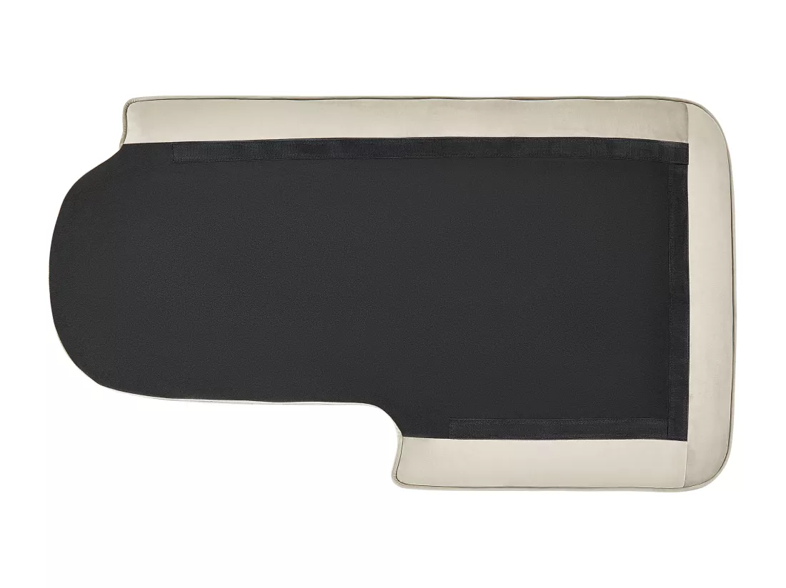 Divan côté droite en velours beige ALLIER