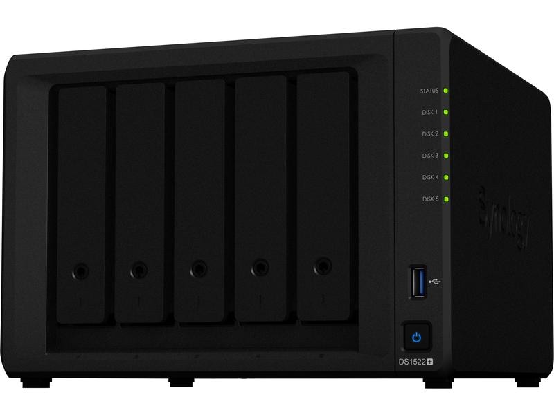 Synology NAS DiskStation DS1522  5-bay Synology Enterprise NAS mit 5 Laufwerkschächten