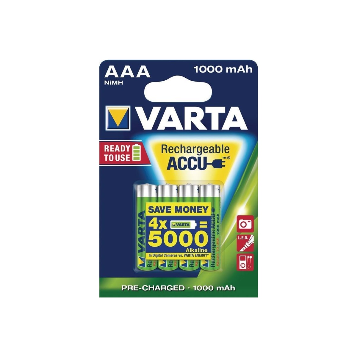 Varta Laddningsbart batteri AAA 1000