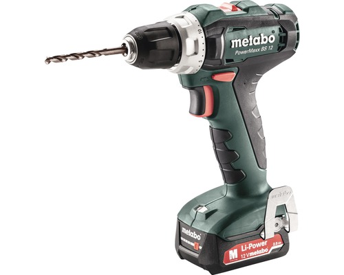 Metabo 12V PowerMaxx BS 12 accuboormachine inclusief 2 accu's (2,0 Ah) en lader