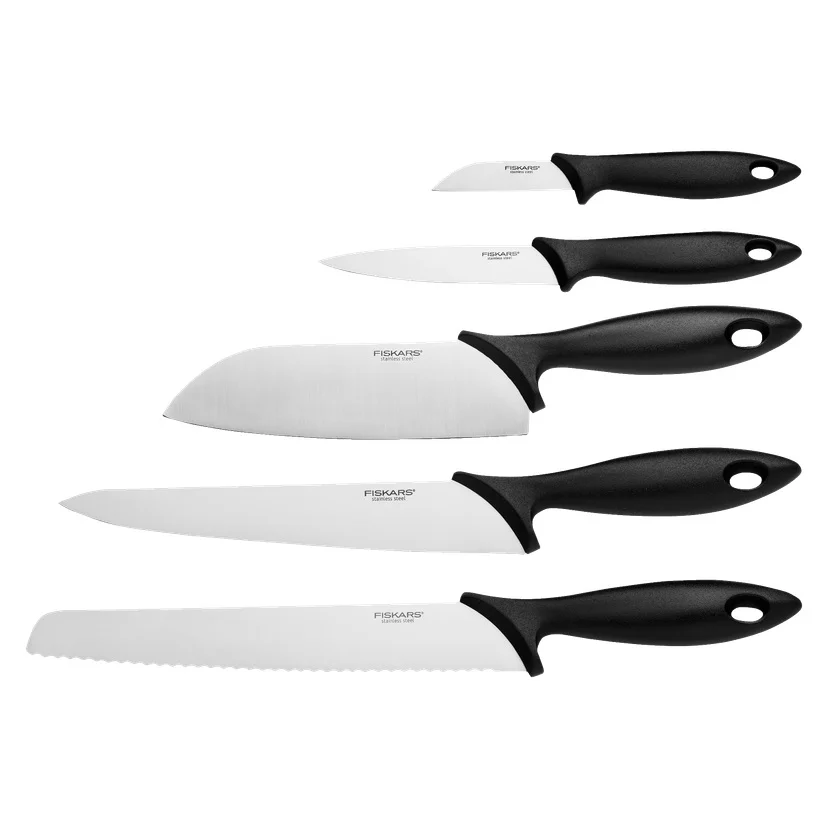 Kniver + knivblokk 6 deler