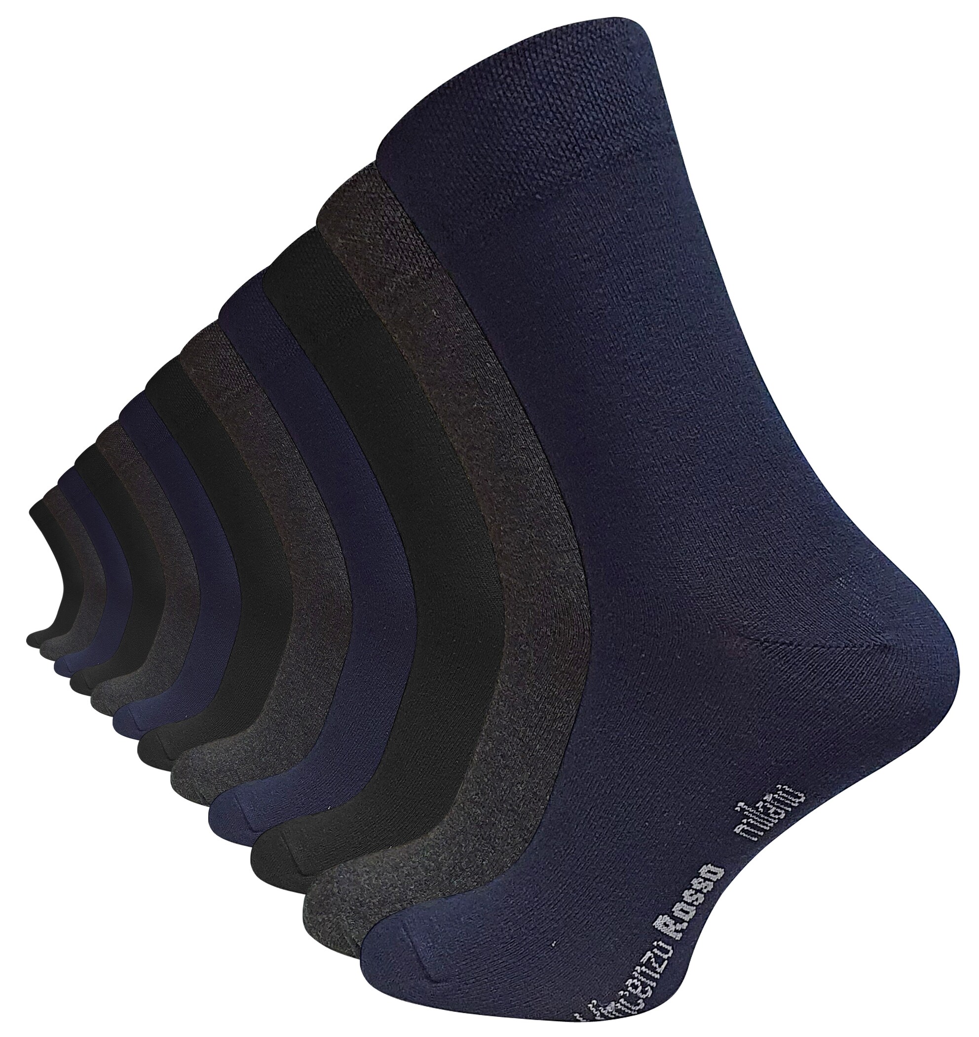 Vincenzo Rosso 12 Paar Herren Business-Socken