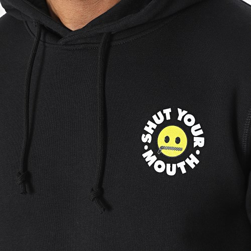 Sweat Capuche Shut Your Mouth Noir