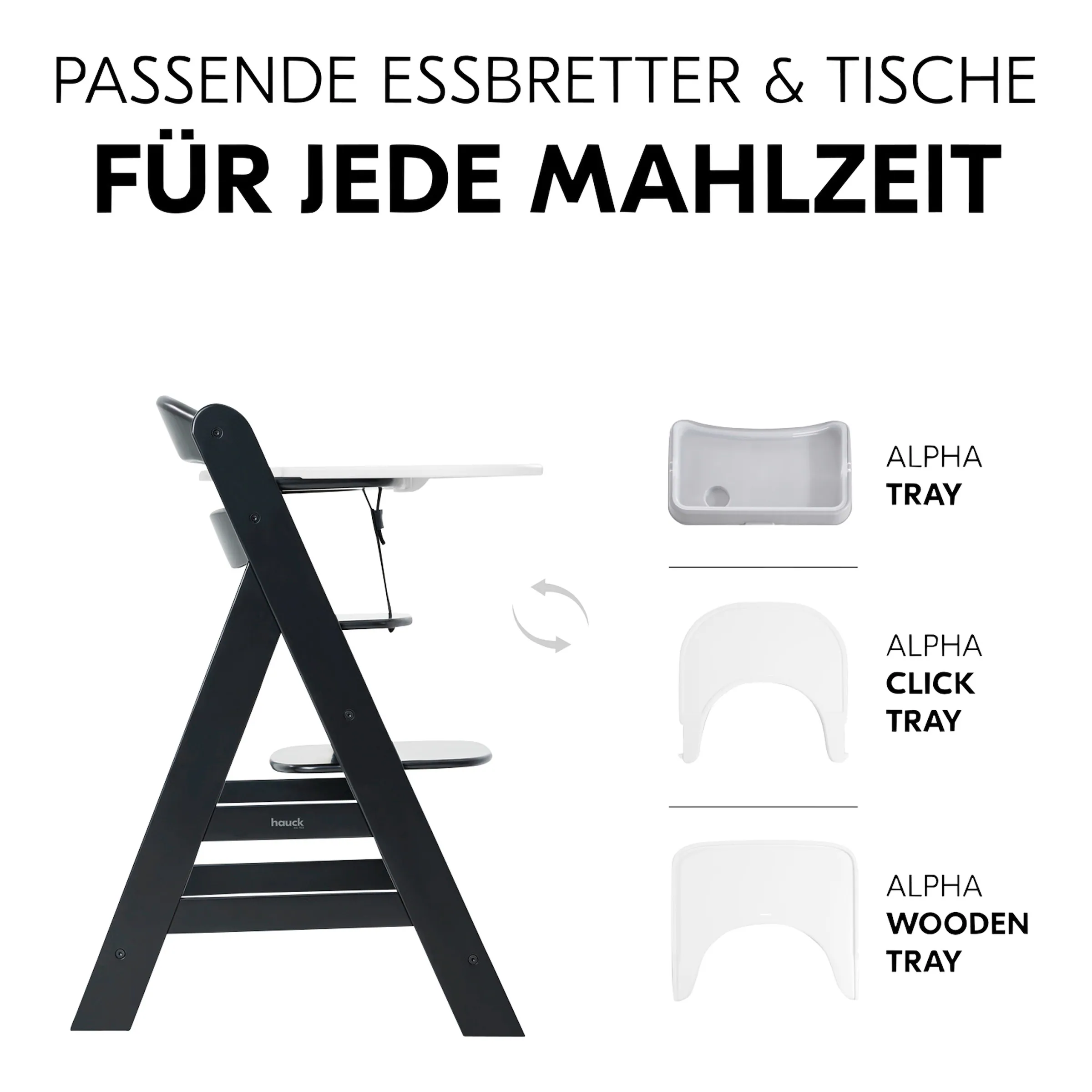 Hauck Hochstuhl Alpha + black
