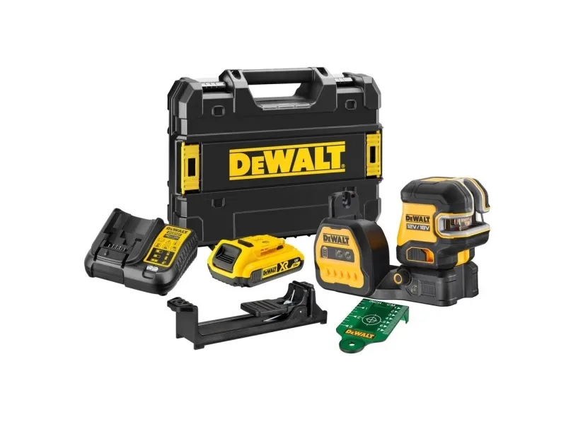 DEWALT.LASER LINEAR 12/18V DCE825D1G18 GRØN   5-POINT 1x2.0Ah
