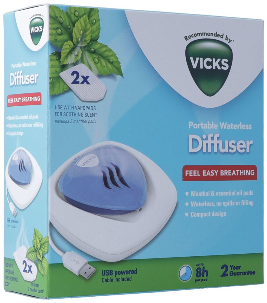 Vicks wasserloser tragbarer Diffusor<br>1 Stück, VH1800EU