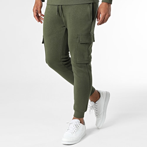 Ensemble Sweat Crewneck Et Pantalon Jogging Vert Kaki