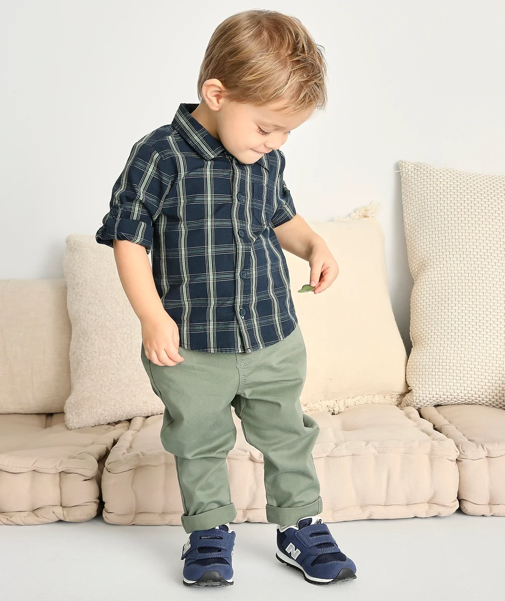 LE PANTALON SAROUEL KAKI AVEC CORDON ET BOUTONS