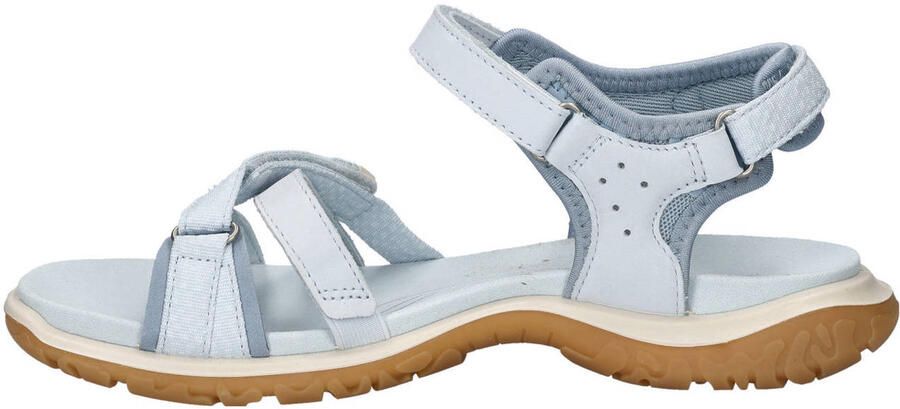 Ecco nubuck sandalen lichtblauw