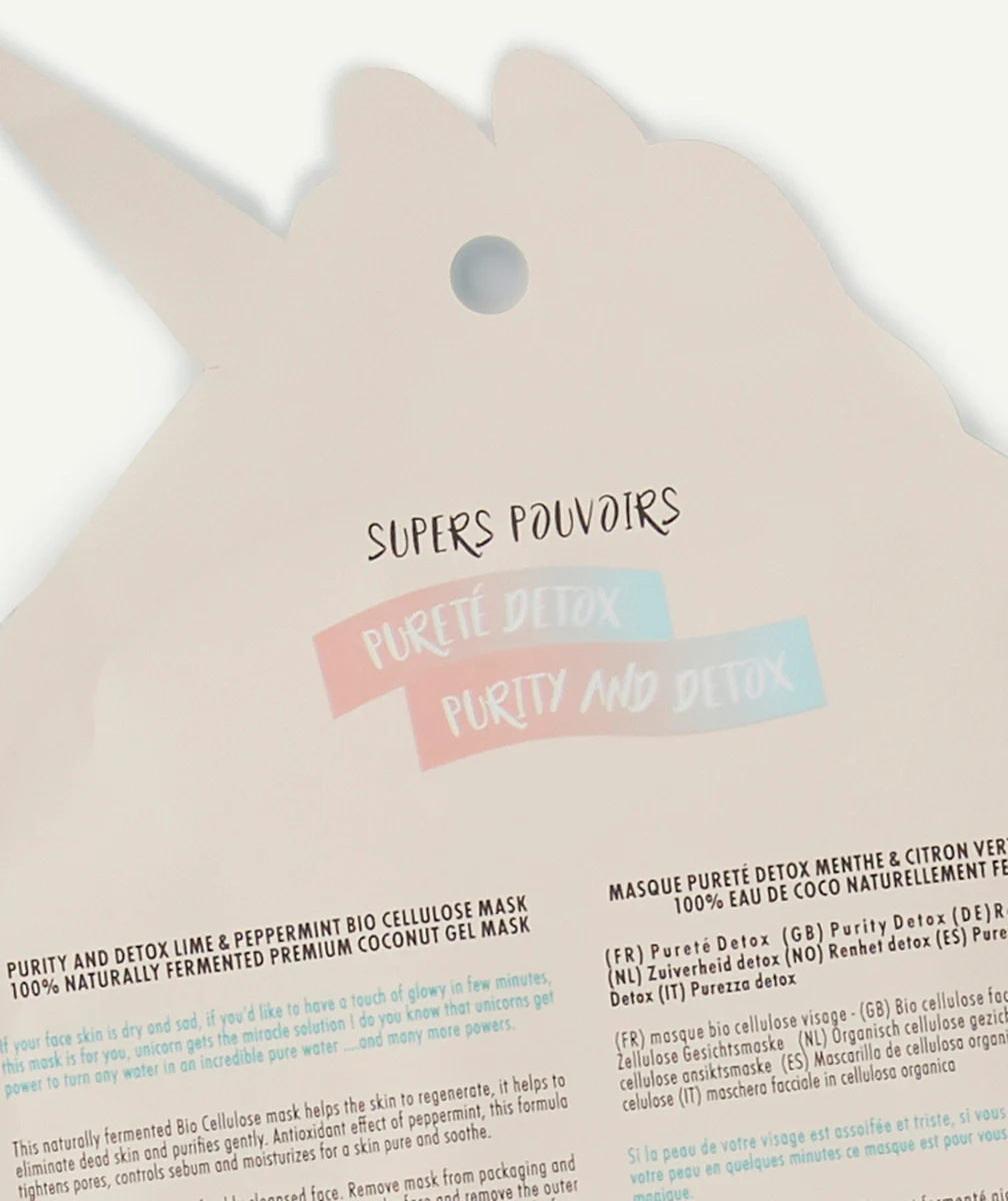INUWETMASQUE VISAGE DETOX LICORNE FILLE