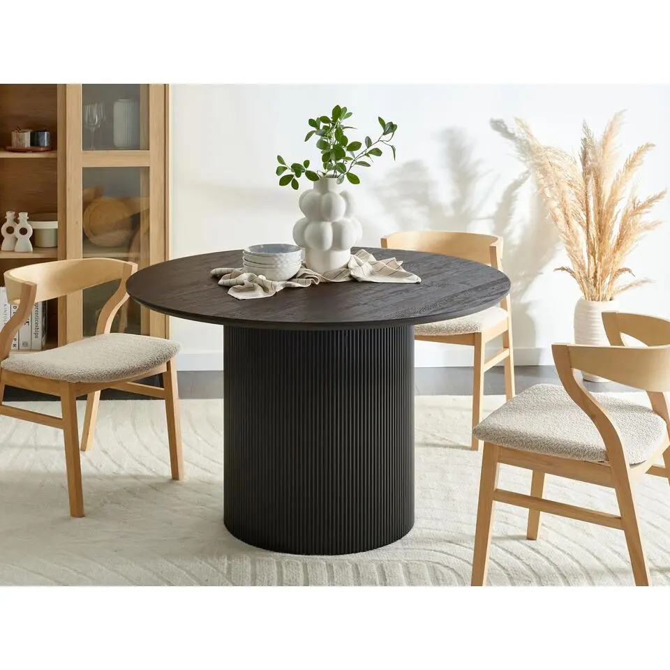 SHEHO - Eettafel - Zwart - 120 cm - MDF