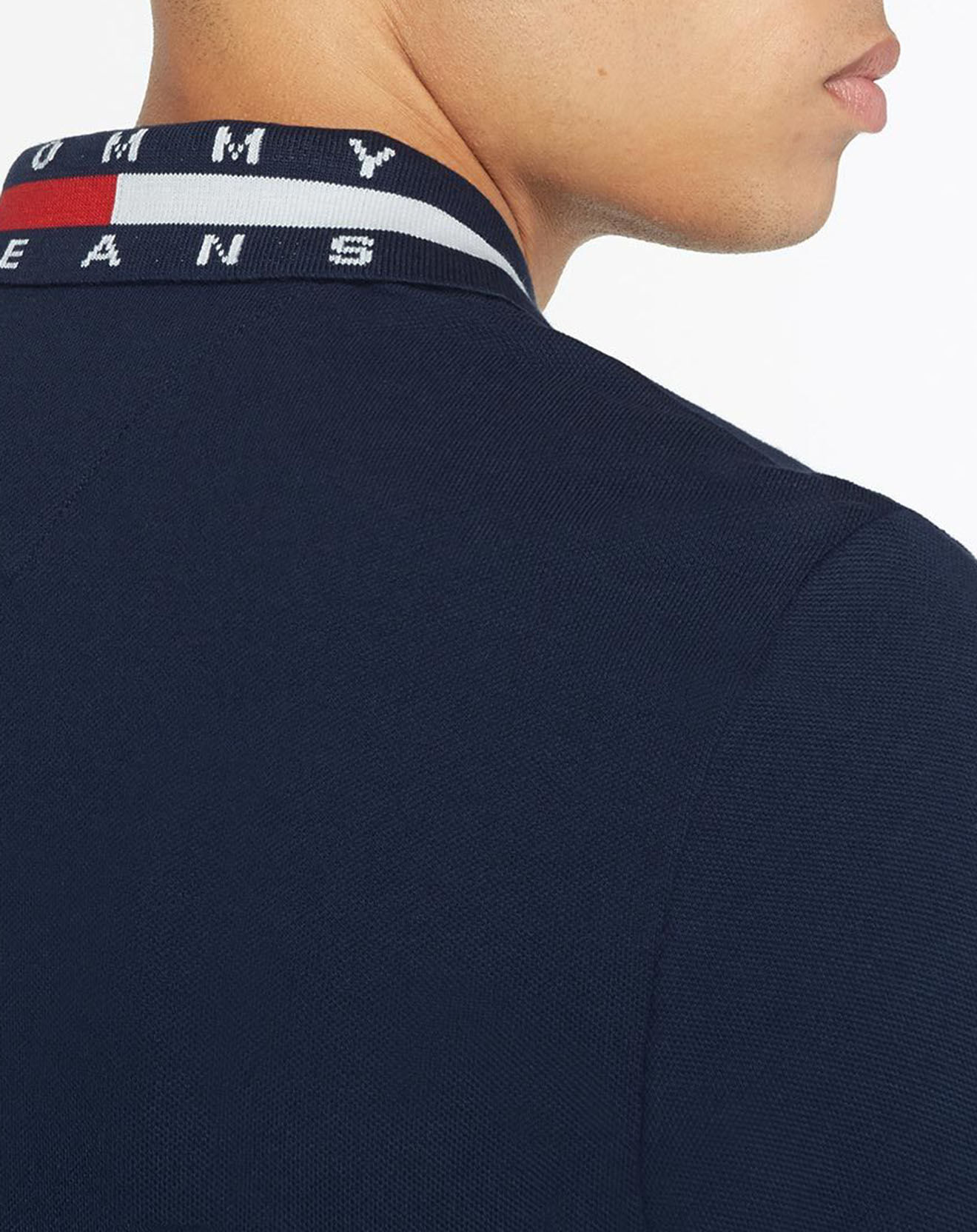 Tommy Jeans Polo Flag bleu marine