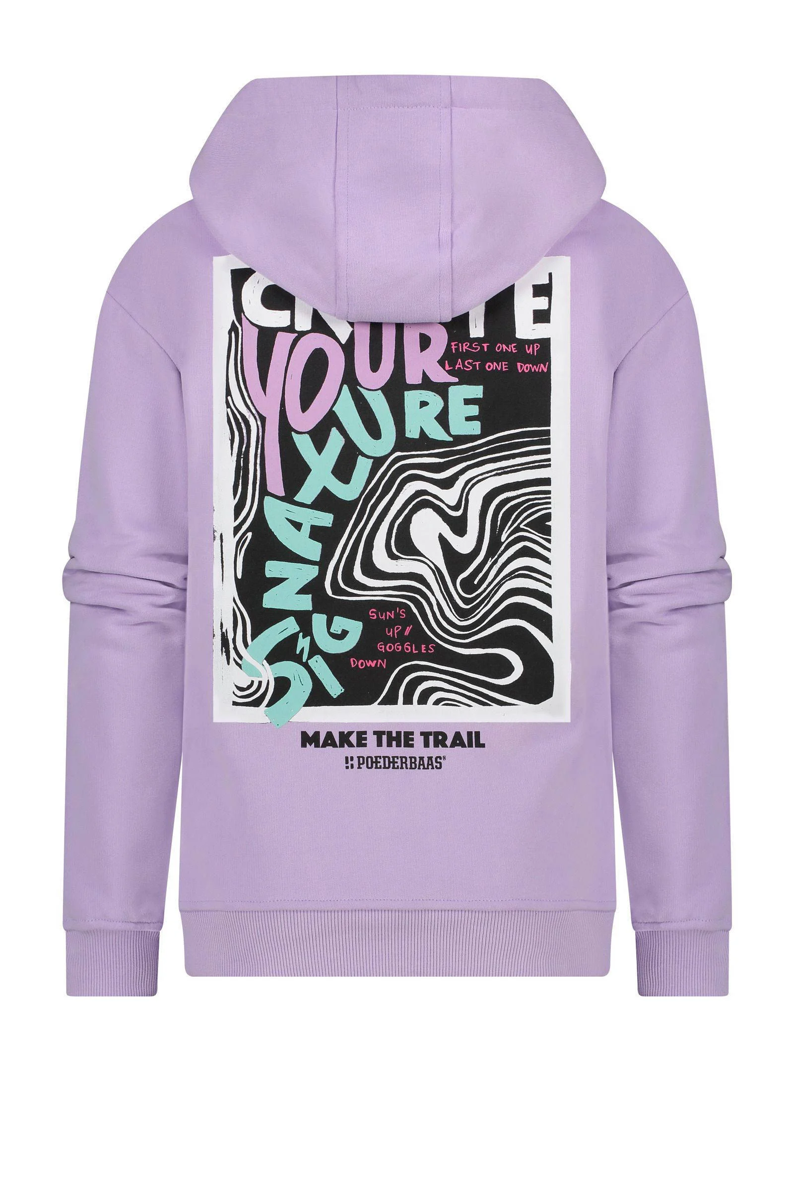 Poederbaas hoodie Arty lila