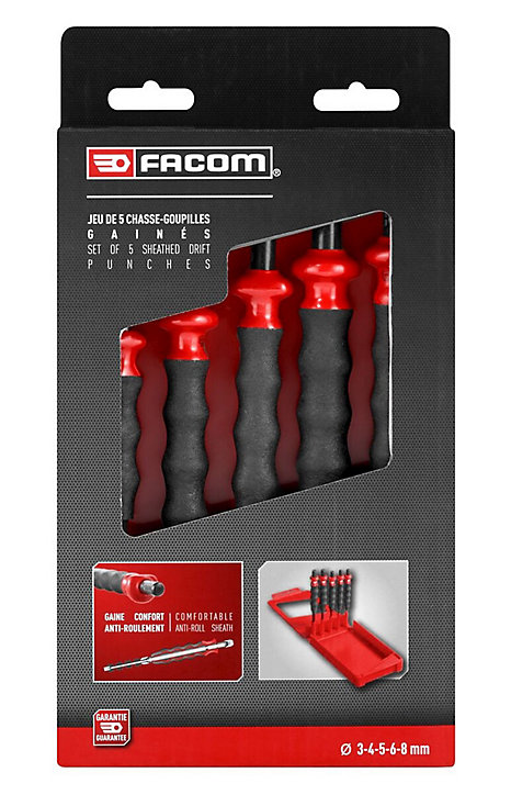 Chasse-goupille gainée Facom 249.GPB, 5 pièces