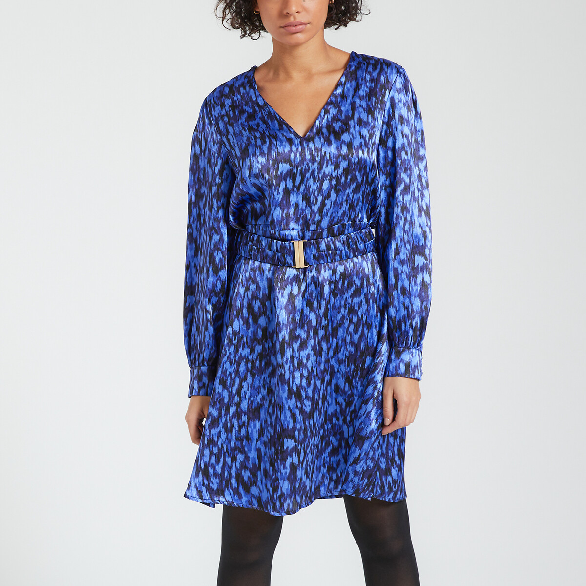 VERO MODA<br>Vestido curto estampado, cinto