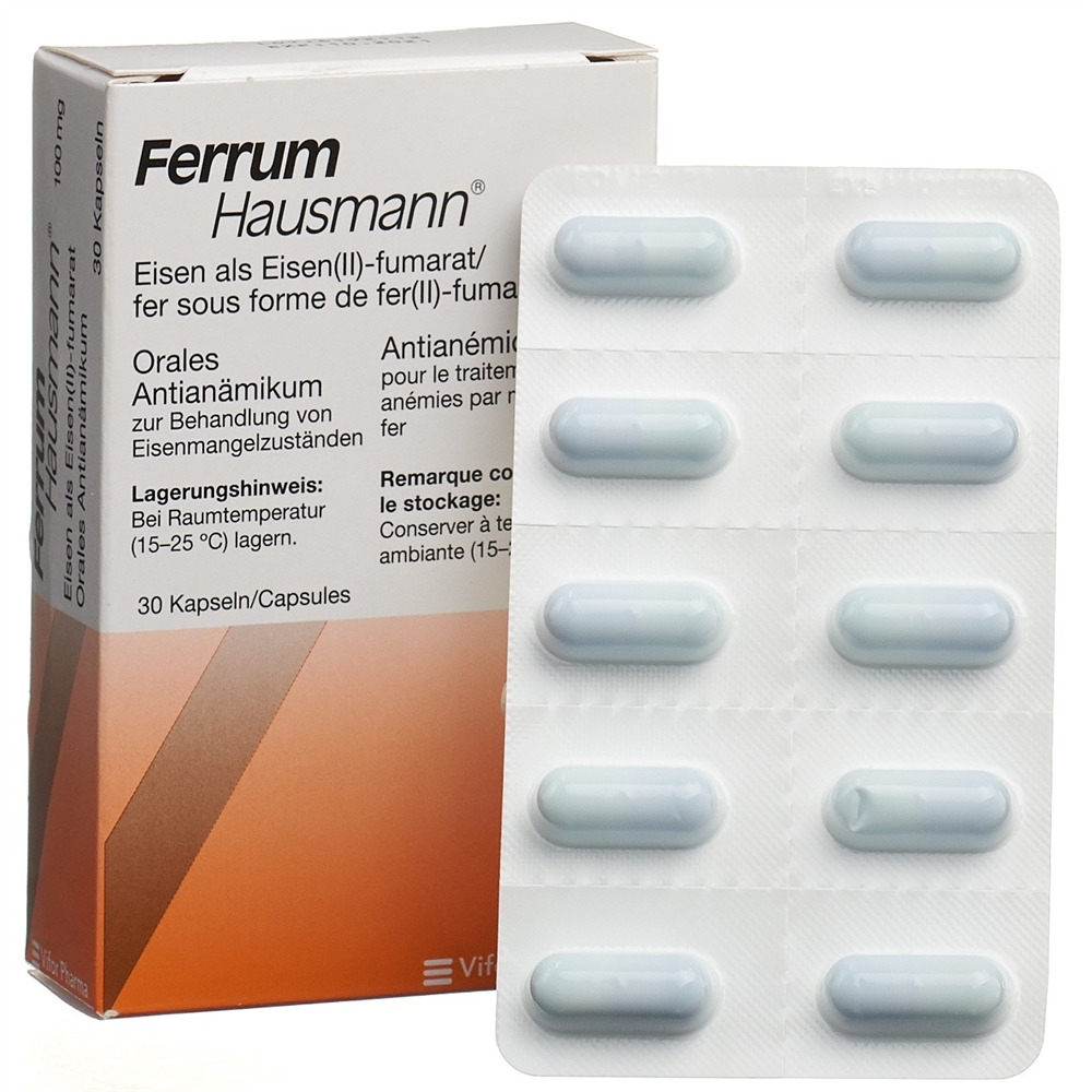 FERRUM Hausmann 100 mg<br>30 Stück, Blister, Hartkapsel, retardiert