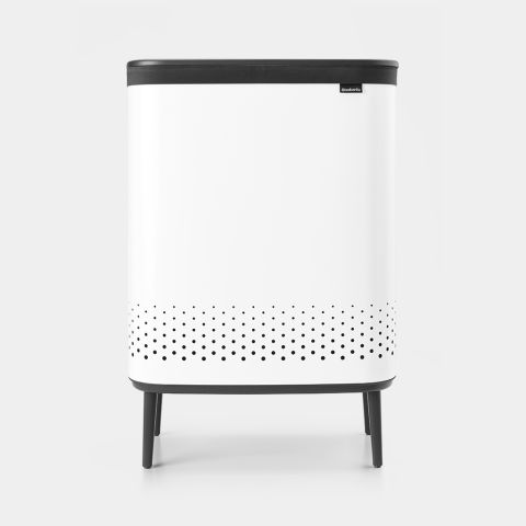 Bo Wasbox Hi, 2 x 45 liter, kunststof deksel - White