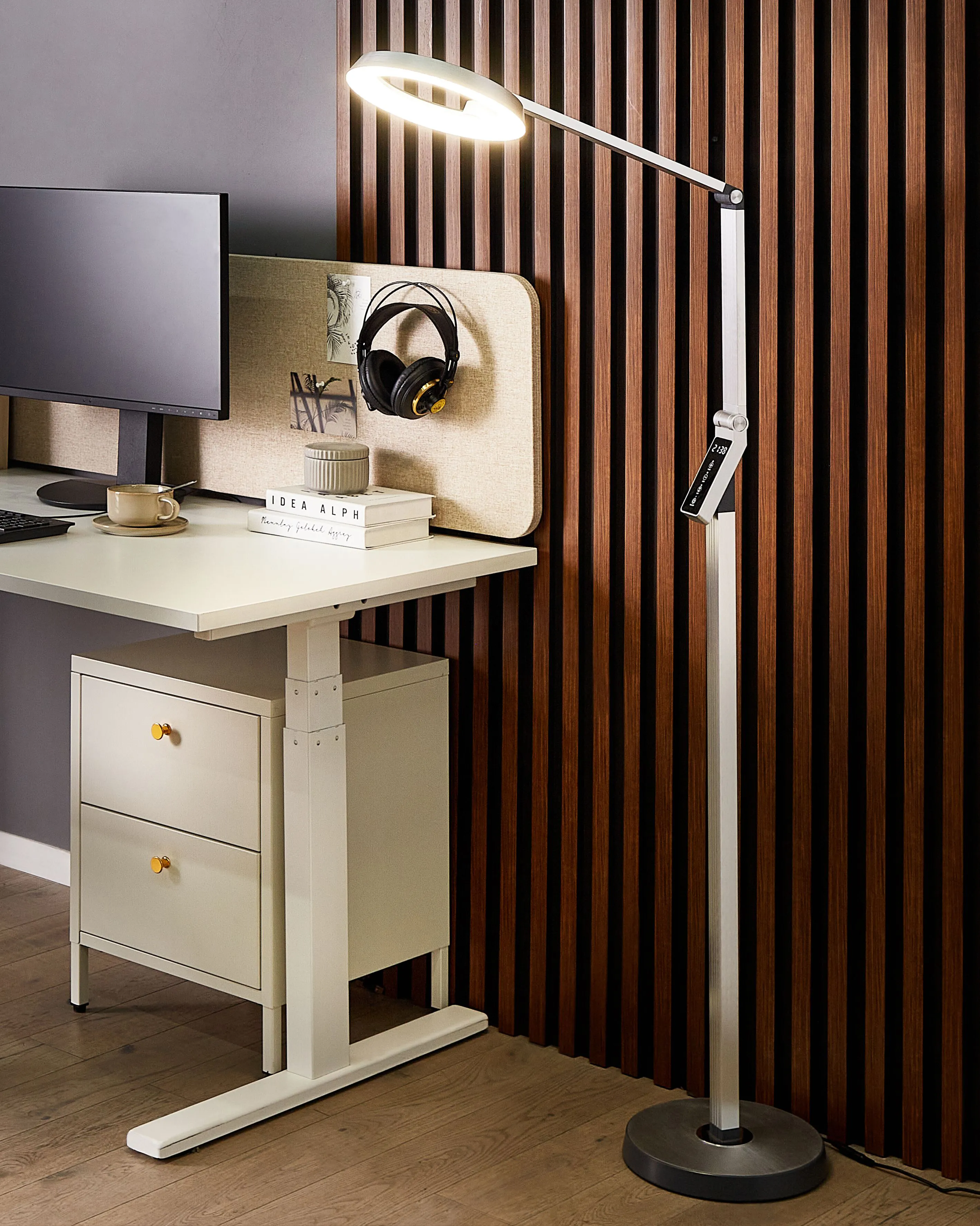 LED staande lamp CARINA met dimmer Metaal Zilver