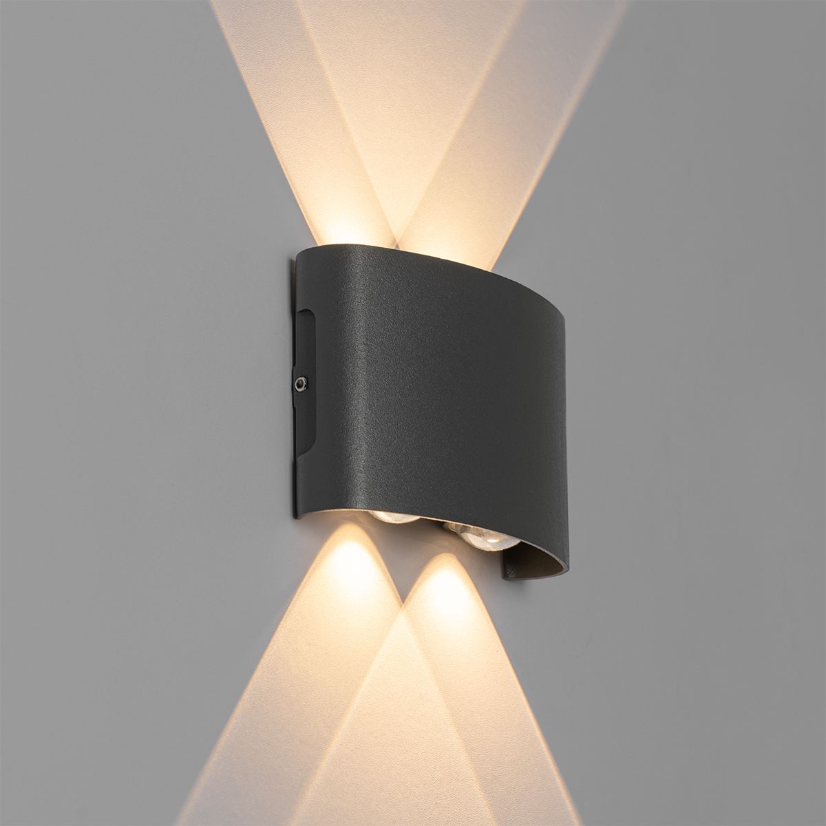 Buiten wandlamp donkergrijs incl. LED 4-lichts IP54 - Silly