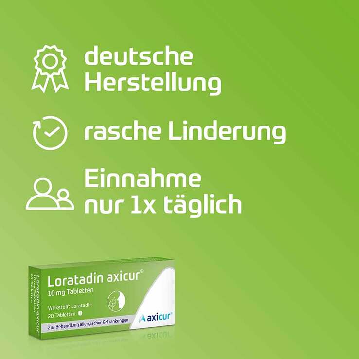 Loratadin axicur® 10 mg Tabletten, 50 St