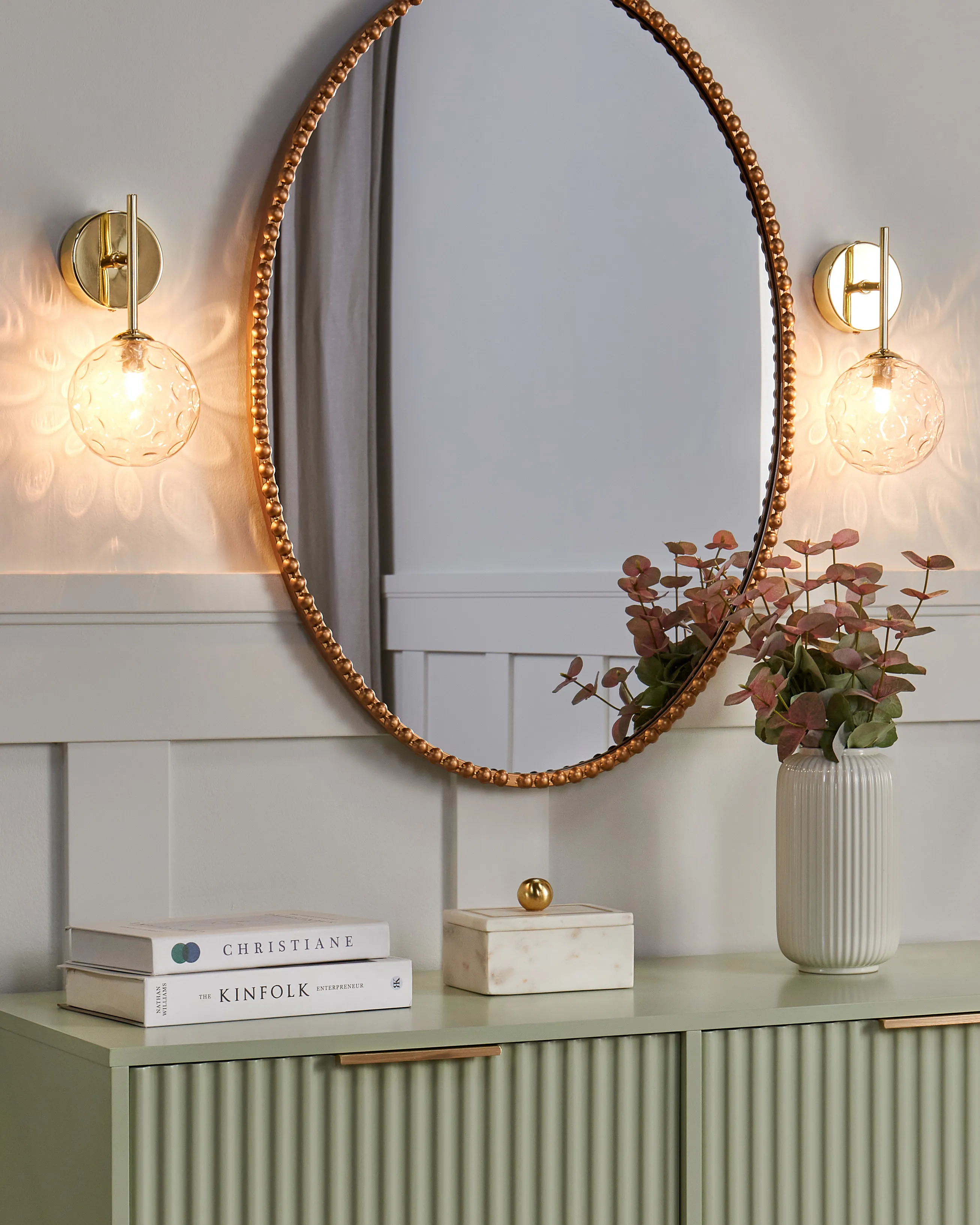 Set van 2 wandlampen ANADYR Glas Beige