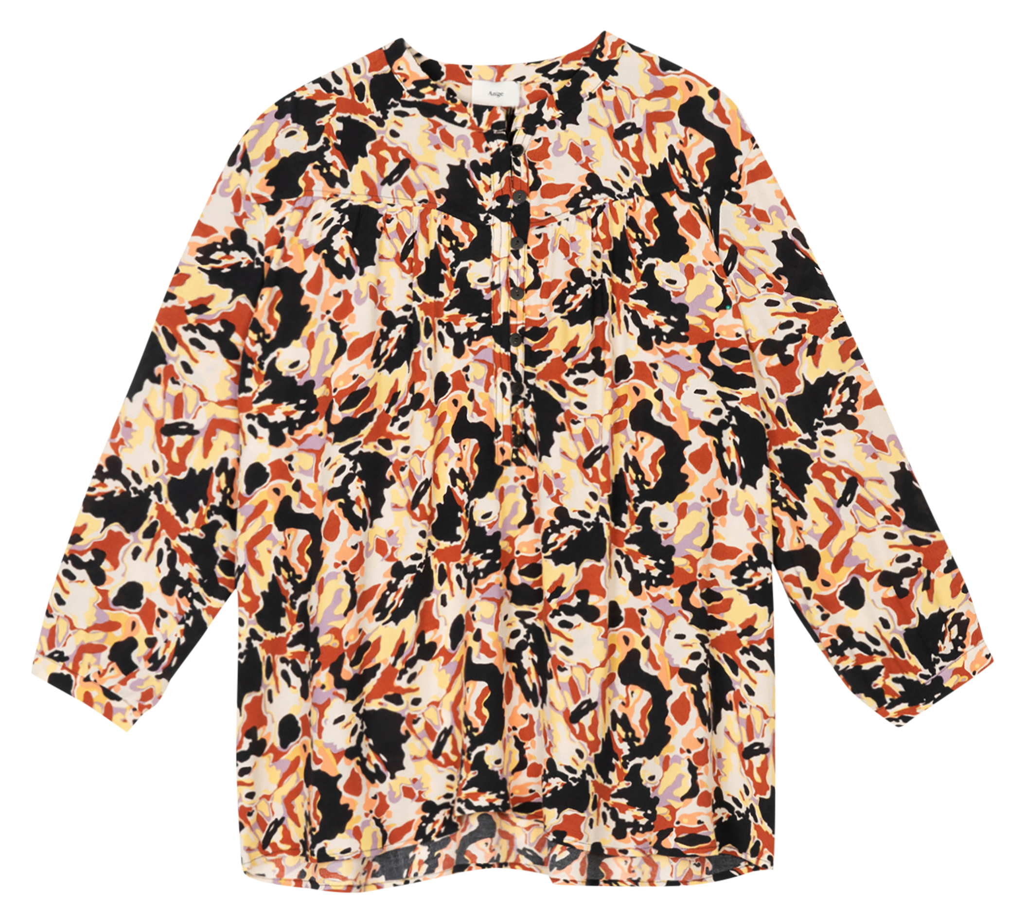 KOTIE - Blouse col rond imprimée | Multicolore